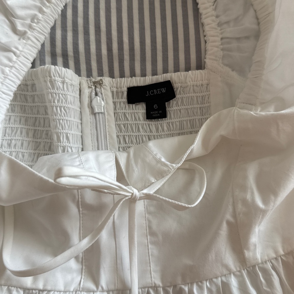 J.Crew Ivory/white  Bow-Tie Top